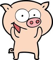 Vector pig character in cartoon style