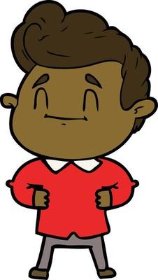 Vector man character in cartoon style