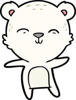 Vector polar bear character in cartoon style