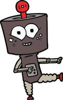 Vector robot character in cartoon style