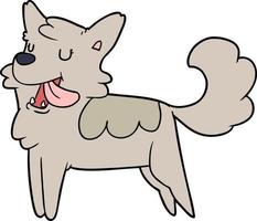 personaje de perro vectorial en estilo de dibujos animados vector
