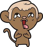 Vector monkey character in cartoon style