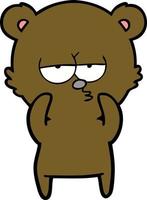 Vector bear character in cartoon style