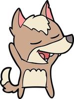 Vector wolf character in cartoon style