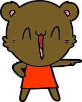 Vector bear character in cartoon style