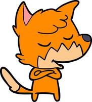 Vector fox character in cartoon style