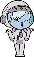 Vector astronaut character in cartoon style