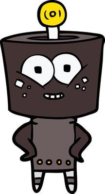 Vector robot character in cartoon style