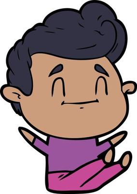 Vector man character in cartoon style