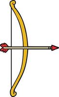 cartoon  arrow and bow vector