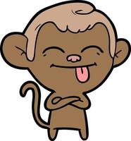 Vector monkey character in cartoon style