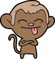 Vector monkey character in cartoon style