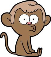 Vector monkey character in cartoon style