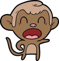 Vector monkey character in cartoon style