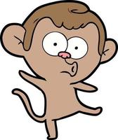 Vector monkey character in cartoon style