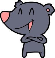 Vector bear character in cartoon style