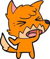 Vector fox character in cartoon style