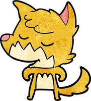 Vector fox character in cartoon style