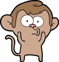 Vector monkey character in cartoon style