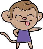 Vector monkey character in cartoon style