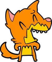 Vector fox character in cartoon style