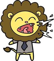 Vector lion character in cartoon style