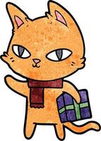 Vector cat character in cartoon style