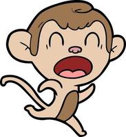 Vector monkey character in cartoon style