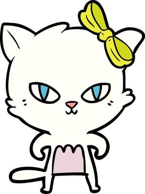 Vector cat character in cartoon style