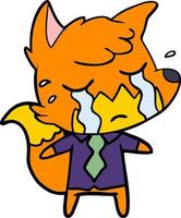 Vector fox character in cartoon style