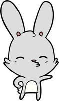 Vector bunny character in cartoon style