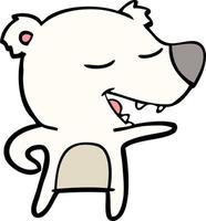 Vector polar bear character in cartoon style