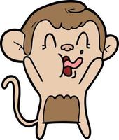 Vector monkey character in cartoon style