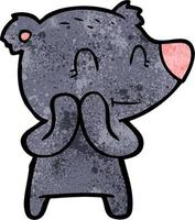 Vector bear character in cartoon style