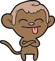 Vector monkey character in cartoon style