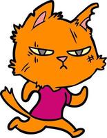 Vector cat character in cartoon style