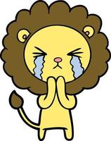 Vector lion character in cartoon style