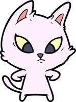 Vector cat character in cartoon style