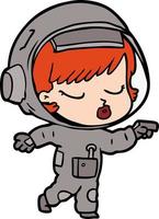 Vector astronaut character in cartoon style