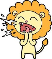 Vector lion character in cartoon style