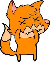 Vector fox character in cartoon style