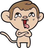 Vector monkey character in cartoon style