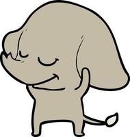 Vector elephant character in cartoon style
