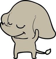 Vector elephant character in cartoon style