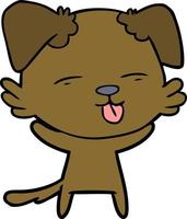 personaje de perro vectorial en estilo de dibujos animados vector