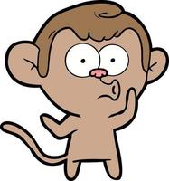 Vector monkey character in cartoon style