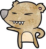 personaje de oso vectorial en estilo de dibujos animados vector