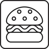 hamburguesa de comida rápida, ilustración, vector sobre fondo blanco.