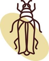 Small cricket, illustration, vector, on a white background. vector