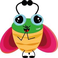 Bug in love, illustration, vector on a white background.